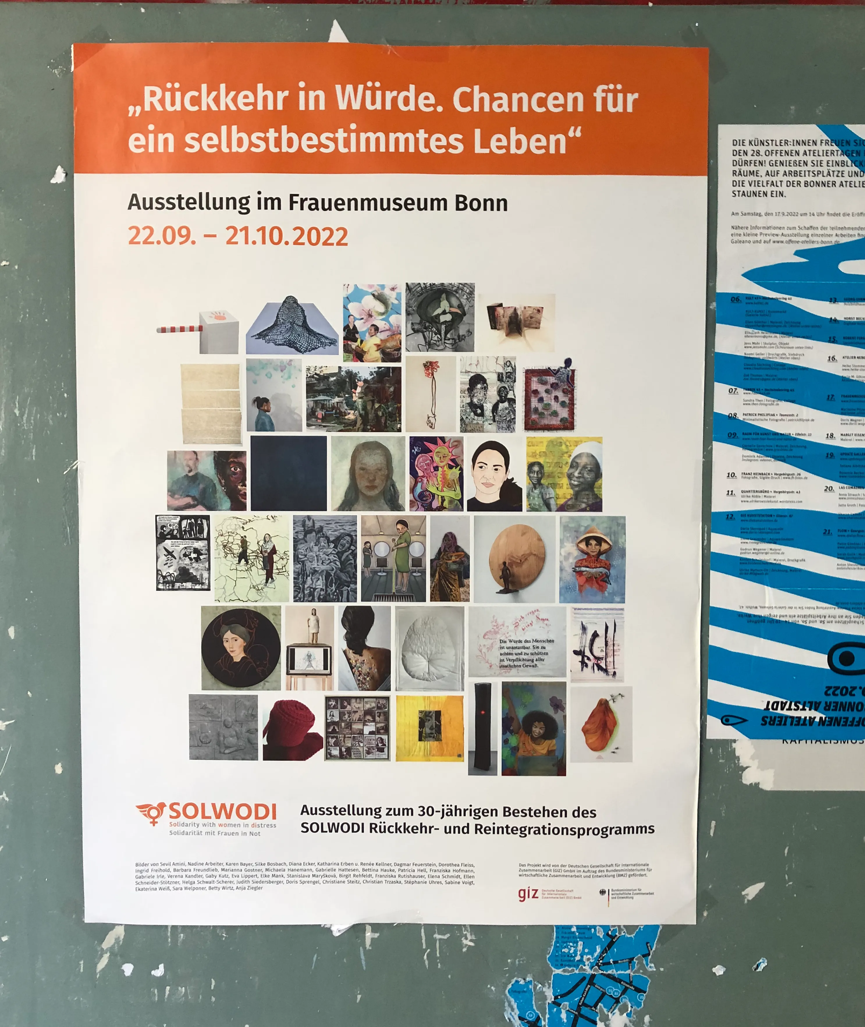 Plakat Ausstellung Solwodi Kunst im Frauenmuseum Bonn